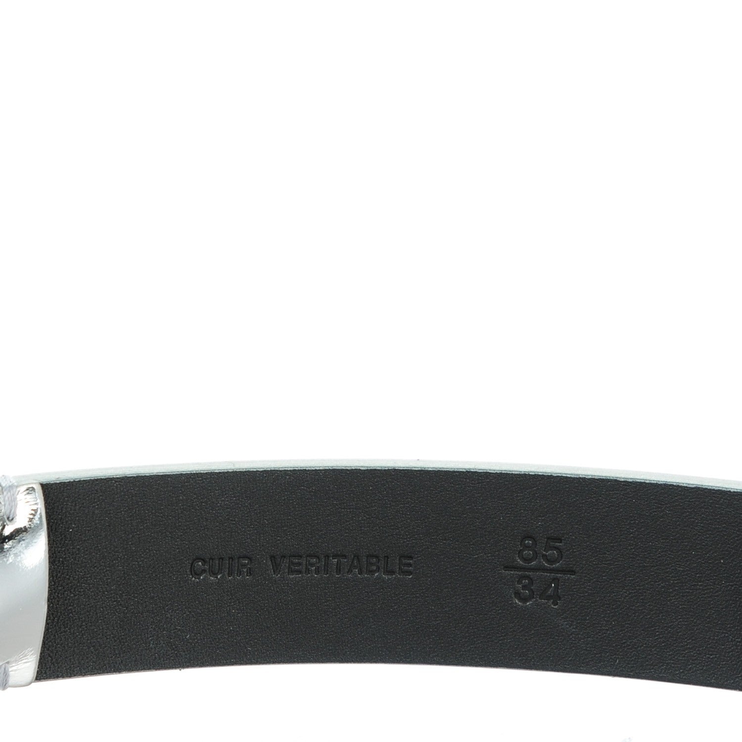 Chanel Calfskin CC Mirror Belt 85 34 Silver 7 of 9