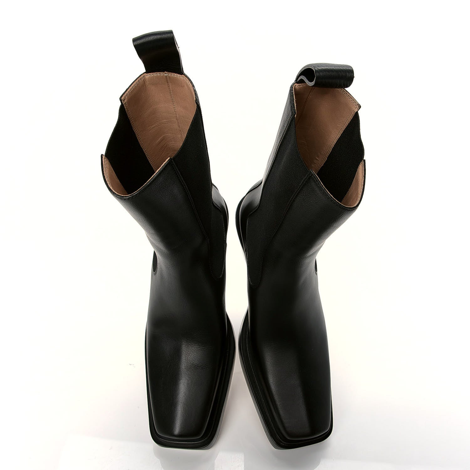Bottega Veneta Calfskin Lean Mid-Calf Boots 38 Black 6 of 11