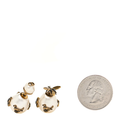 Christian Dior Pearl Tribales Earrings Gold 2 of 4