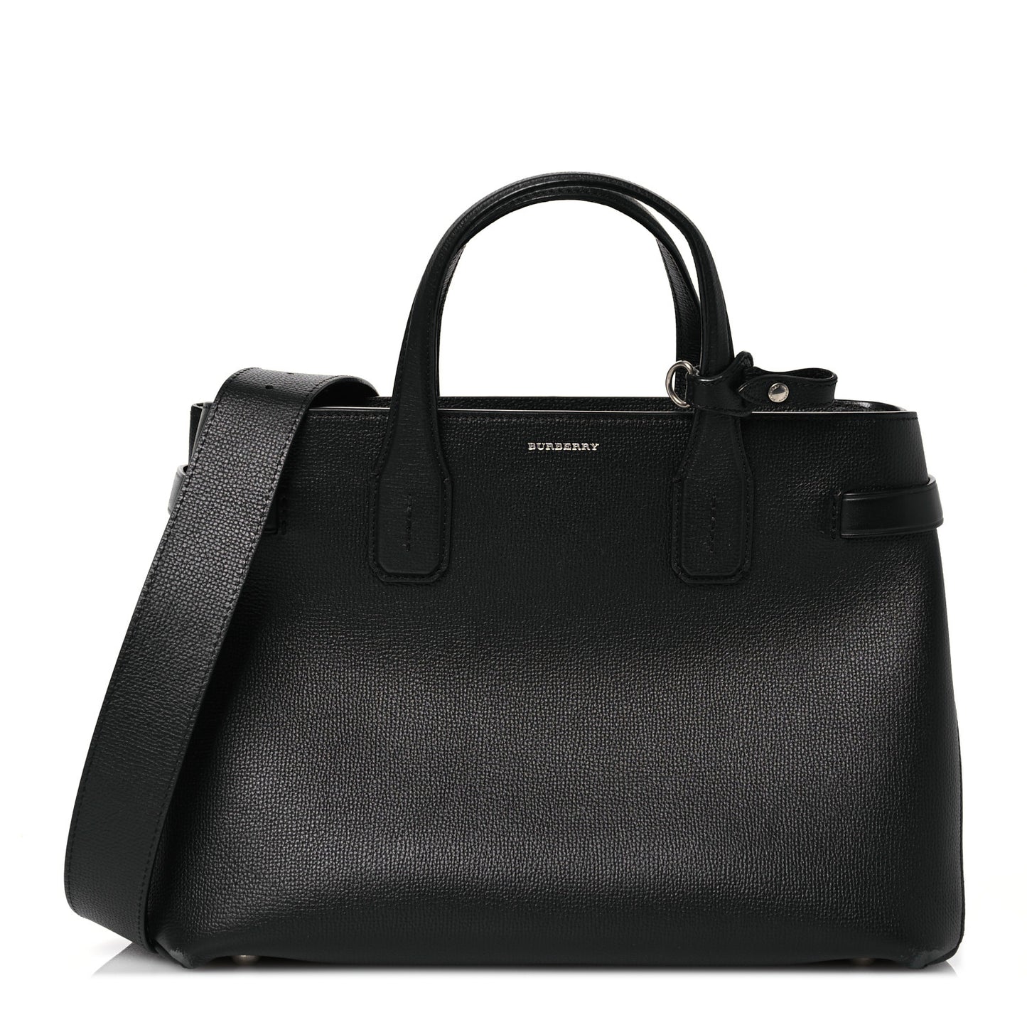 Derby Calfskin Vintage Check Medium Banner Tote Black