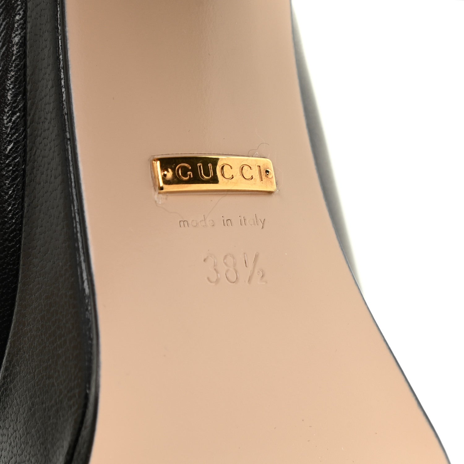 Gucci Granada Kid Houdan Platform Slide Sandals 38.5 Black 7 of 12