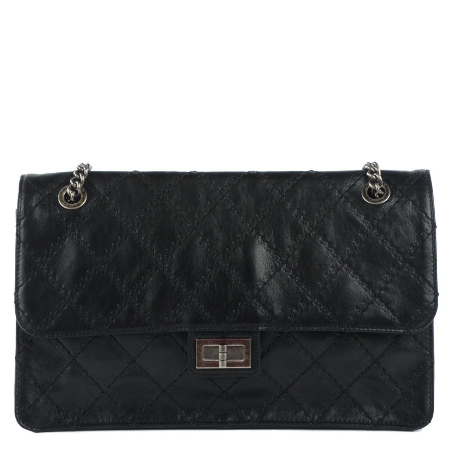 Chanel Calfskin CC Crave Reissue Crown Jumbo Flap Black 1 of 8