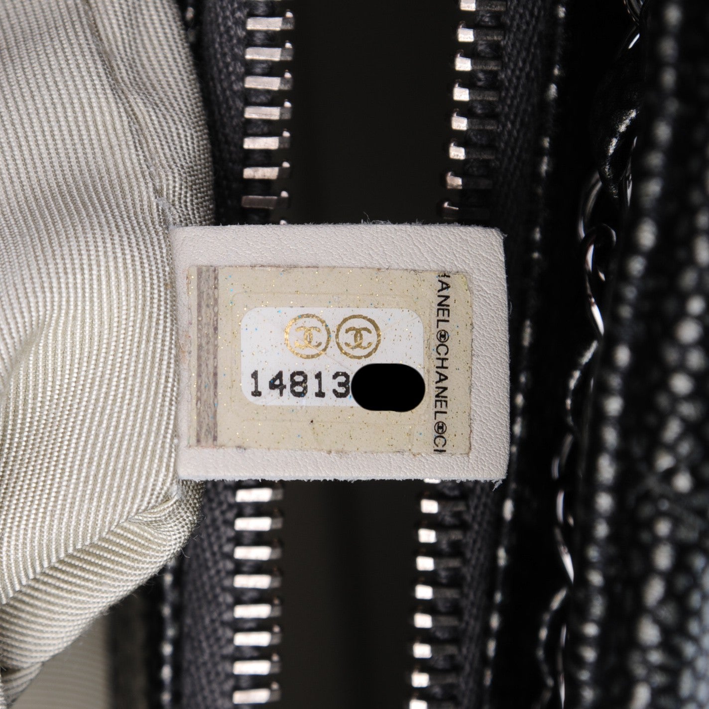 Chanel Caviar Quilted Timeless CC Tote Dark Silver 7 of 7