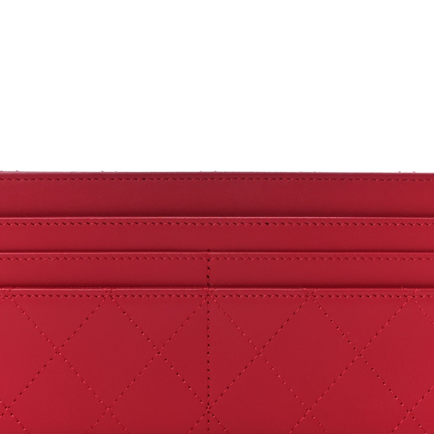 Calfskin Stitched Removable Insert Red