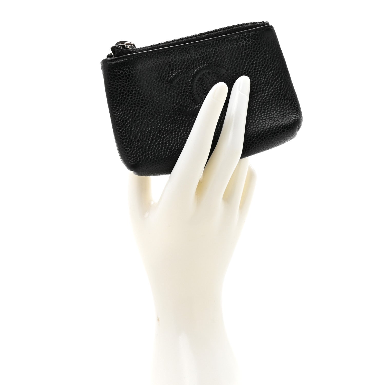 Chanel Caviar Timeless CC Key Holder Case Black 2 of 9