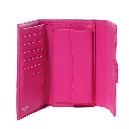 Chanel Iridescent Caviar Quilted Large Flap Wallet Pink 11 of 11