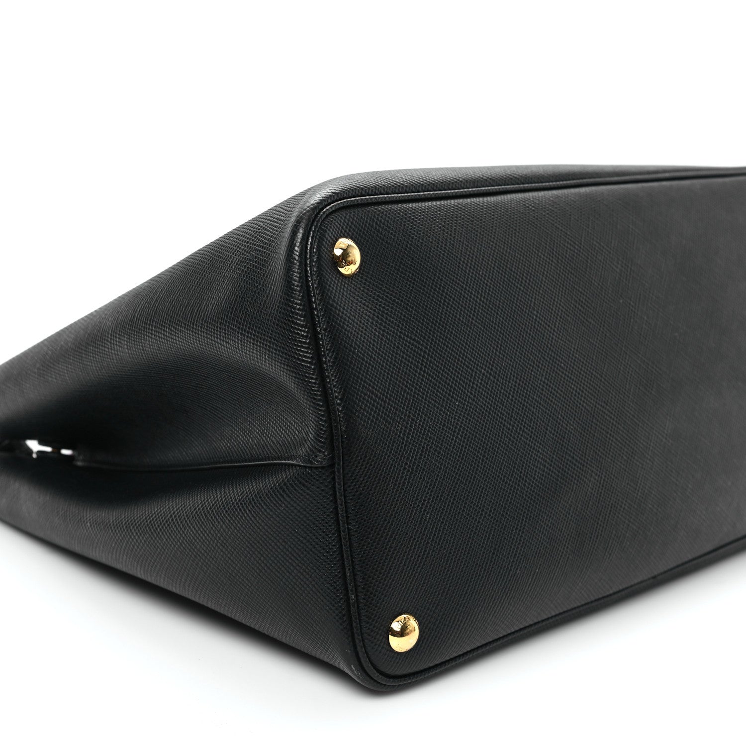 Prada Saffiano Cuir Large Double Bag Black Fuoco 8 of 11