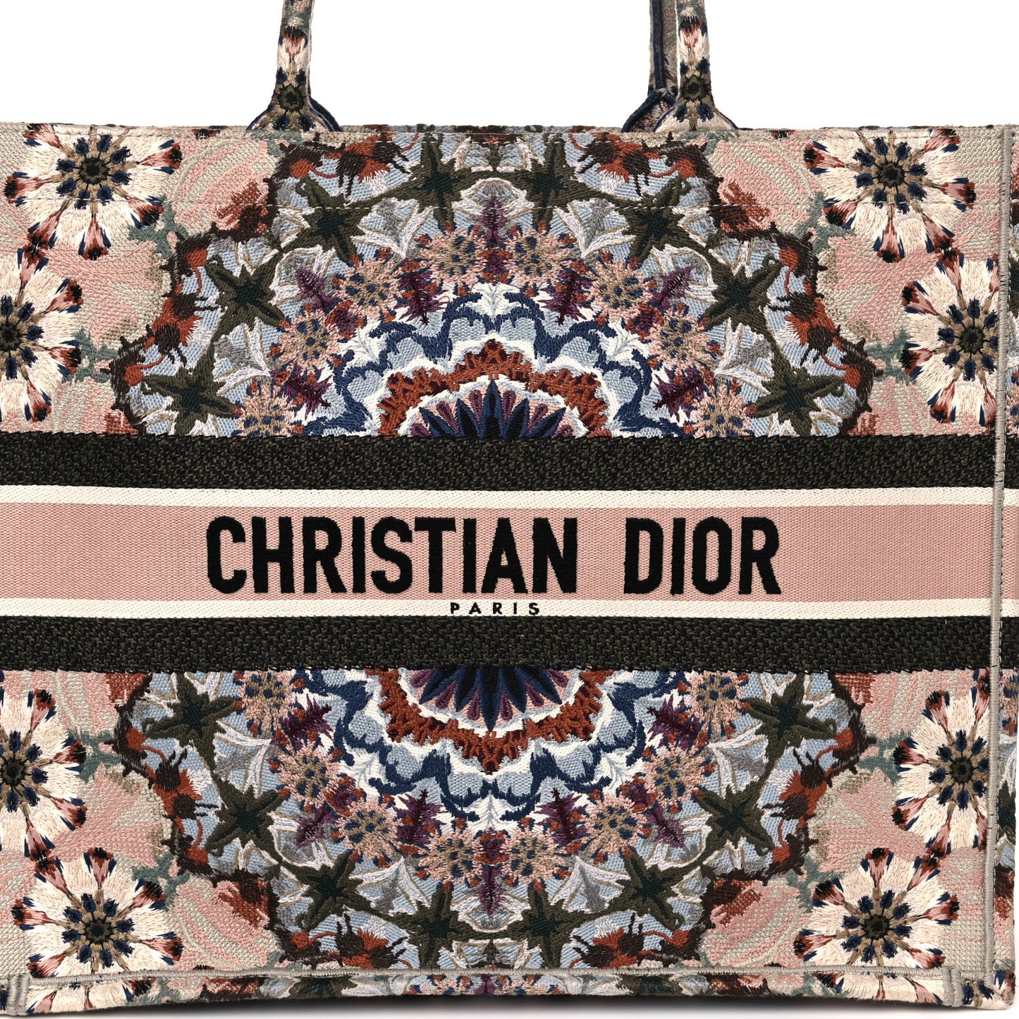 Canvas Embroidered KaleiDioroscopic Book Tote Multicolor
