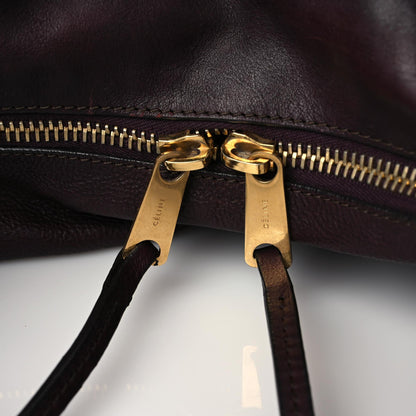 Celine Calfskin Hobo Burgundy 16 of 18