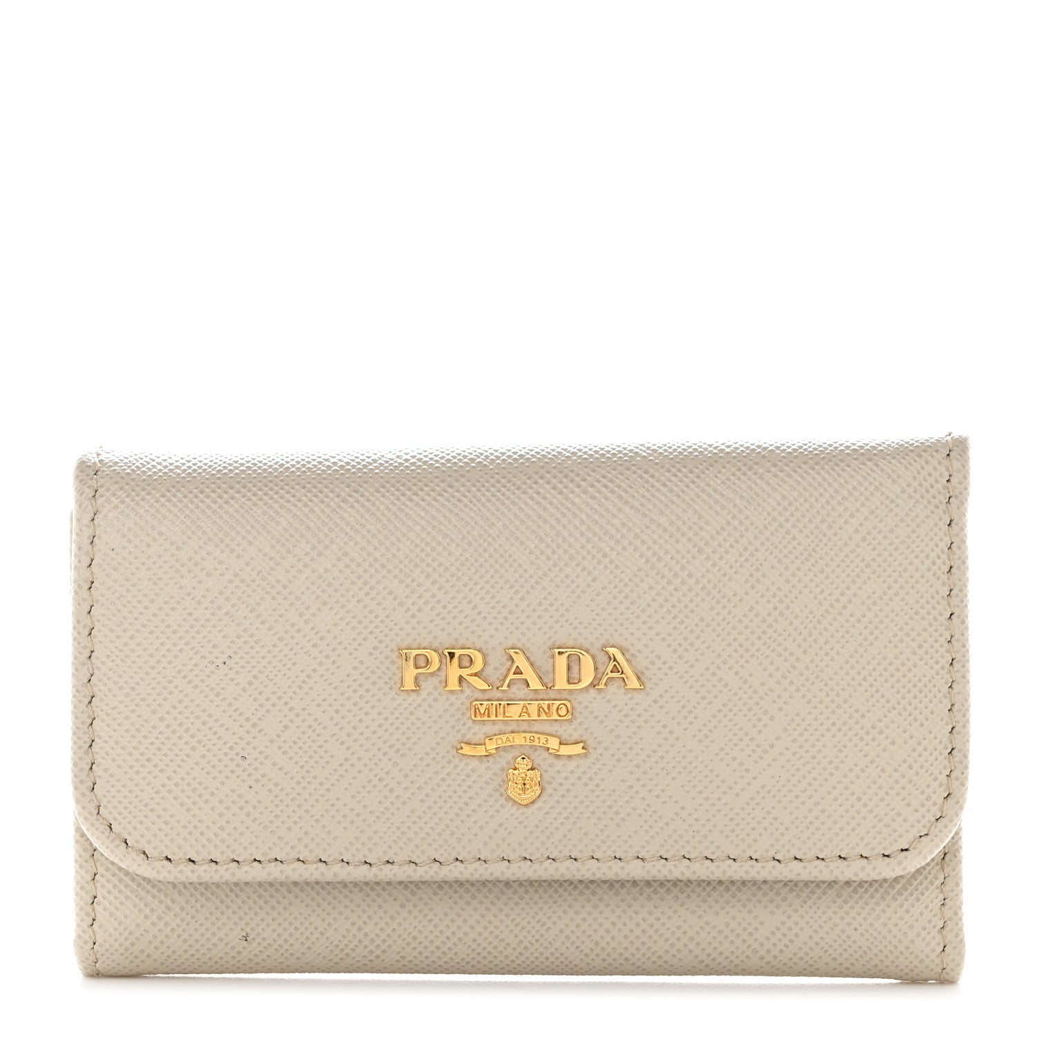 Prada Saffiano Fiocco 6 Key Holder Talco 1 of 6