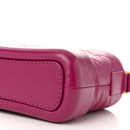 Chanel Aged Calfskin Quilted Small Gabrielle Hobo Fuchsia 10 of 10