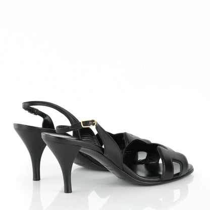 Hermes Nappa Night 70 Slingback Sandals 39 Black 4 of 7