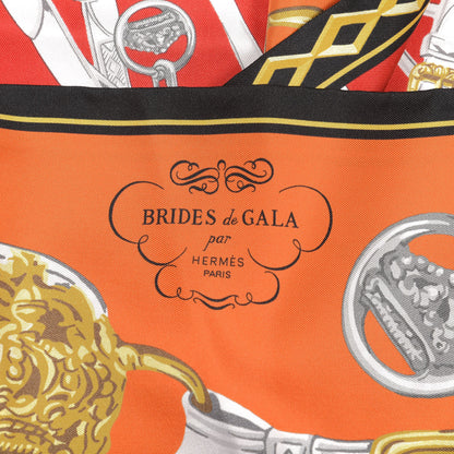 Hermes Silk Brides De Gala Maxi Twilly Capucine Rouge Vieil Or 4 of 4