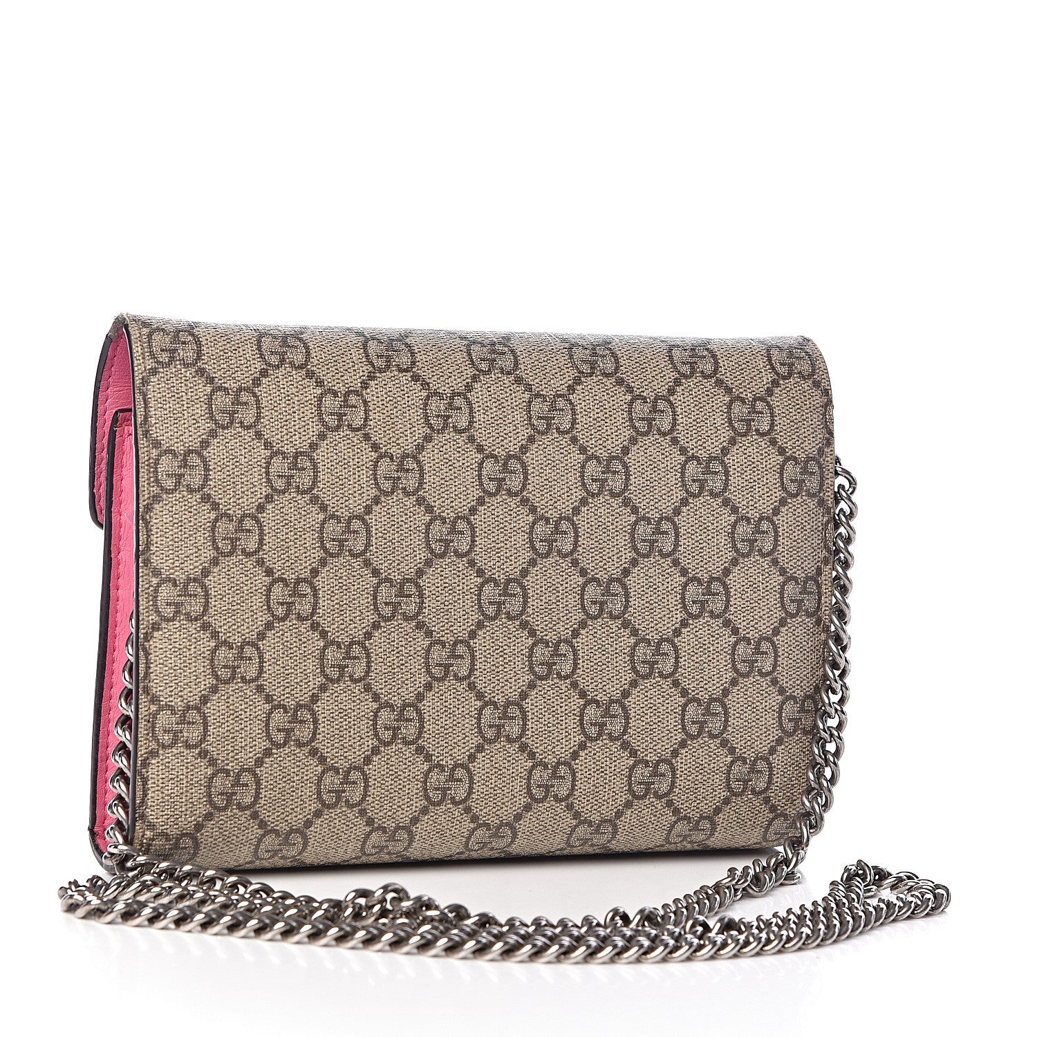 Gucci GG Supreme Monogram Mini Dionysus Chain Wallet Beige Pink 3 of 15