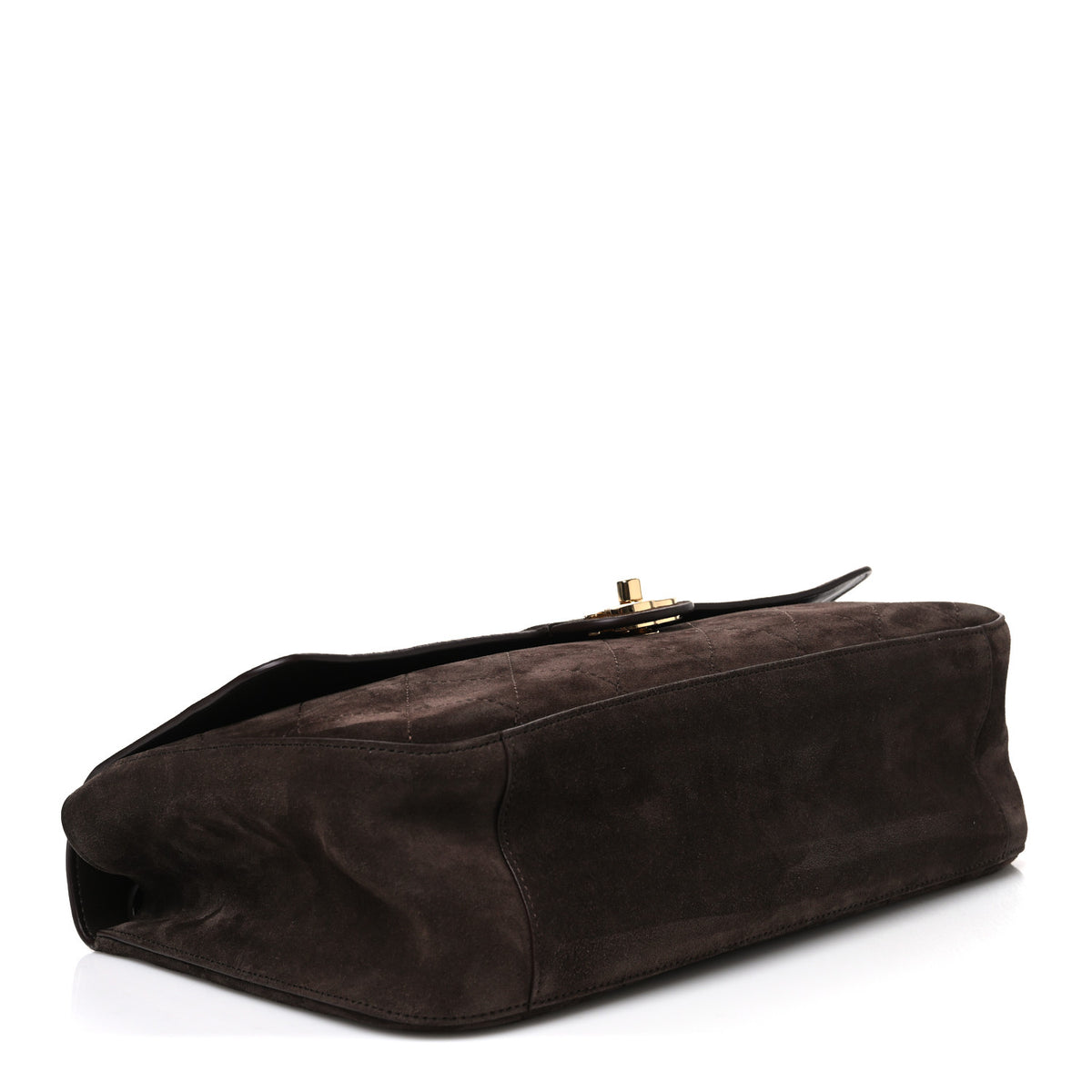 Chanel Suede Calfskin Small Souplissimo Maxi Flap Dark Brown 4 of 11