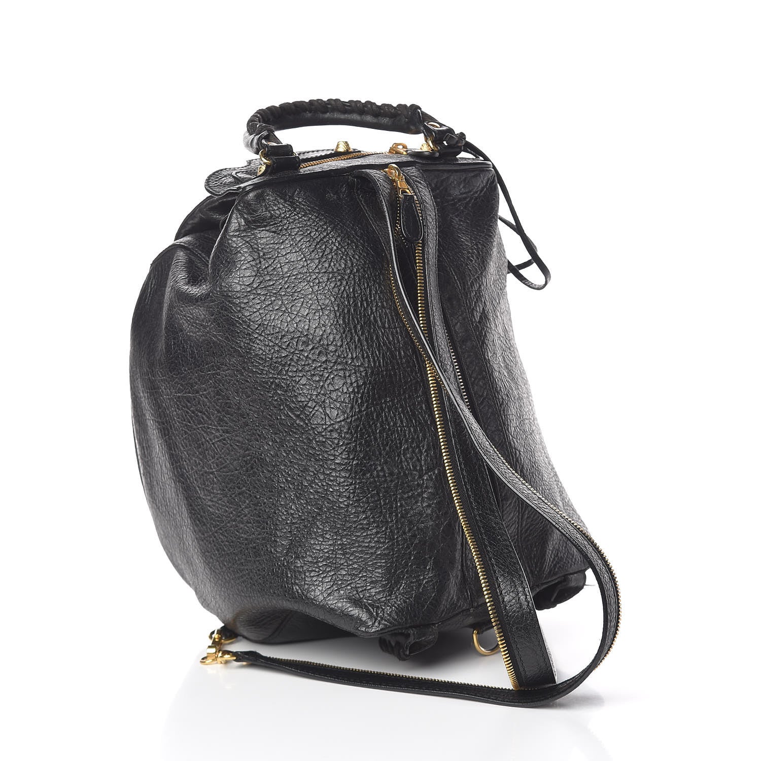 Balenciaga Agneau Giant 12 Gold Hardware Traveler Convertible Backpack Black 5 of 22