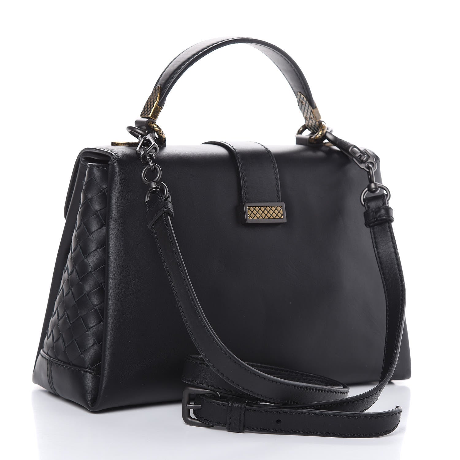 Bottega Veneta Nappa Small Piazza Bag Black 3 of 13