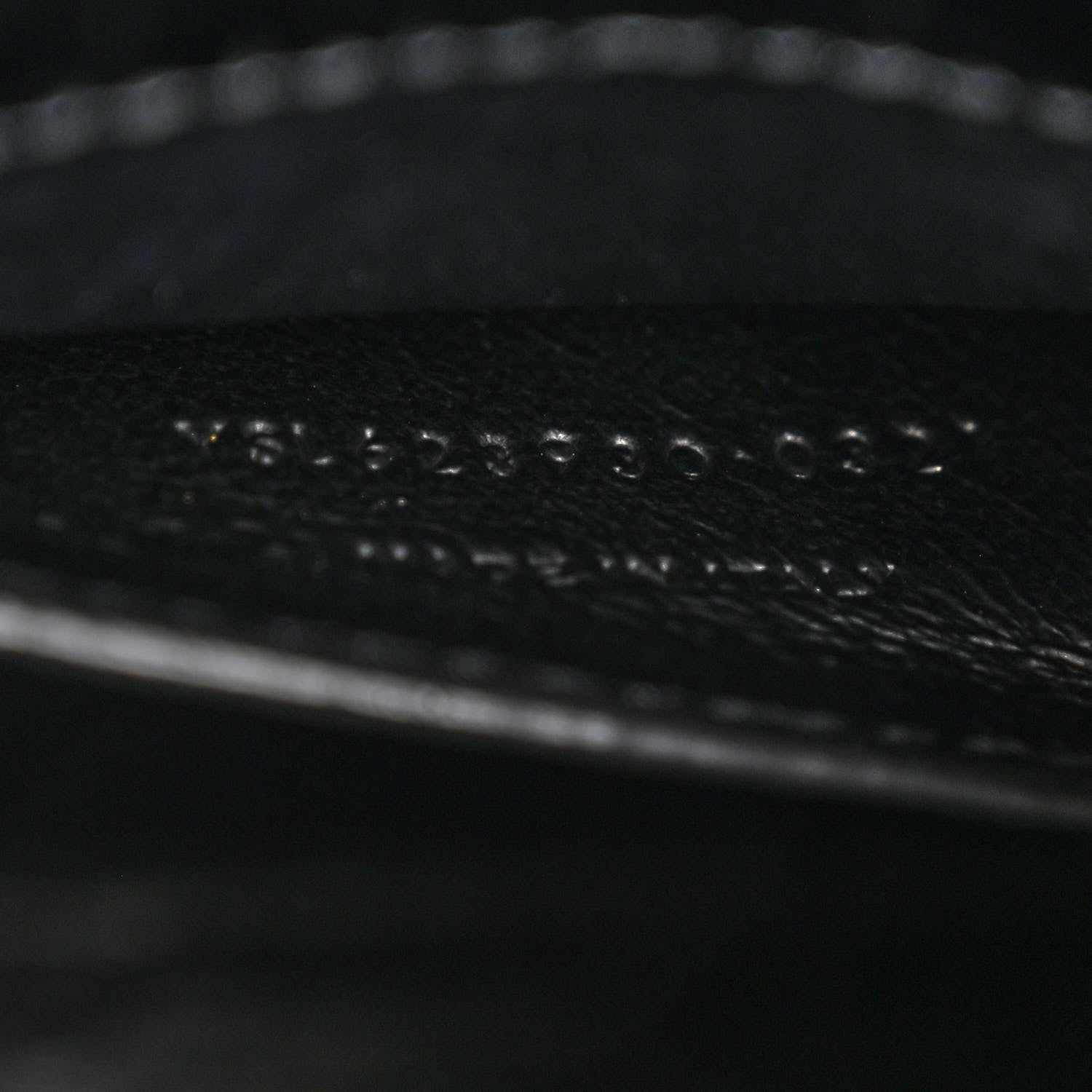 Saint Laurent Calfskin Crocodile Embossed Mini Classic Monogram Cassandra Top Handle Black 7 of 10