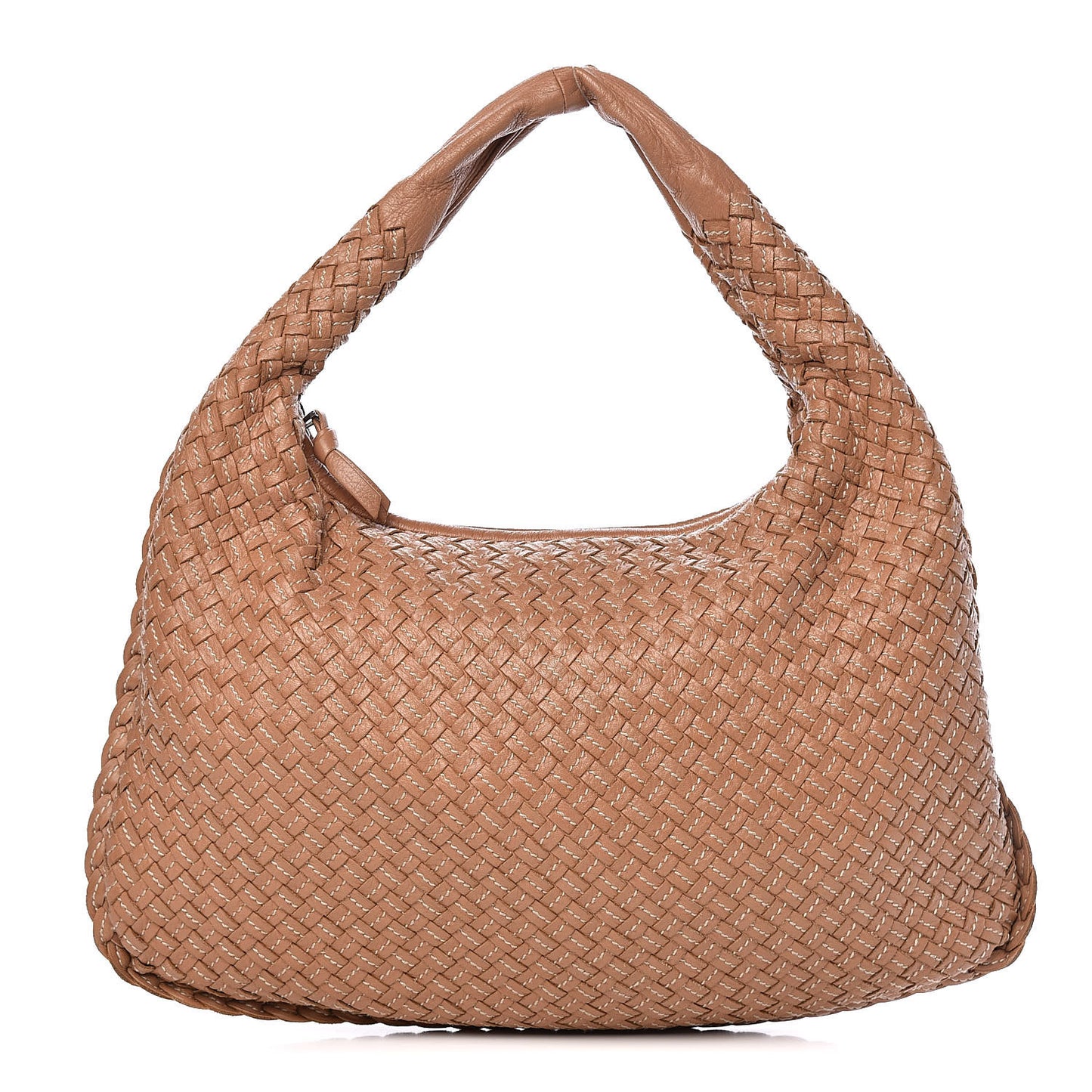 Nappa Stitched Intrecciato Medium Veneta Hobo