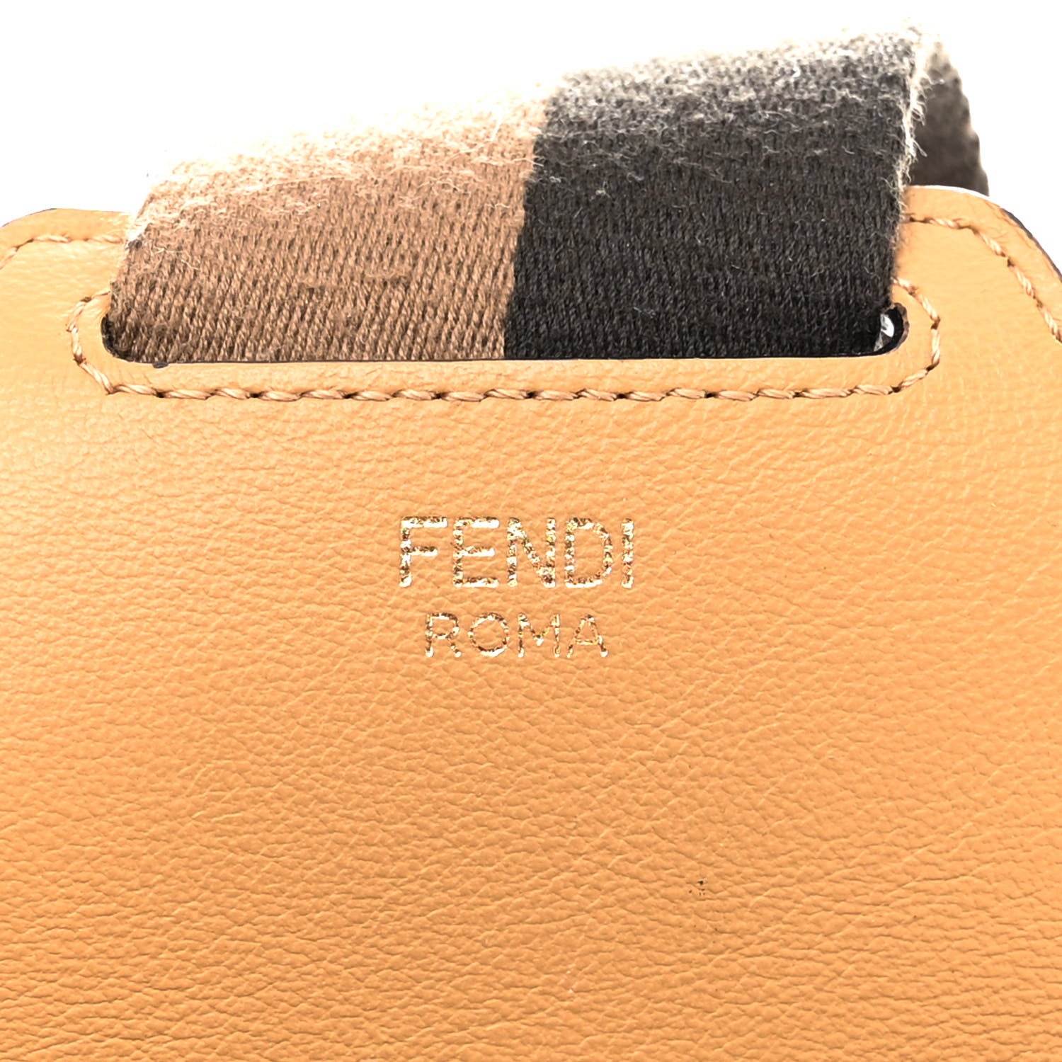 Fendi Vitello Grace Matte Mini Guitar Bag Miele Scuro 7 of 11