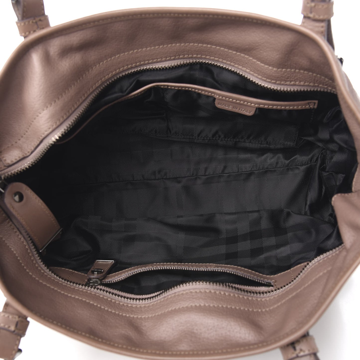 Calfskin Farrar Drawstring Tote Beige