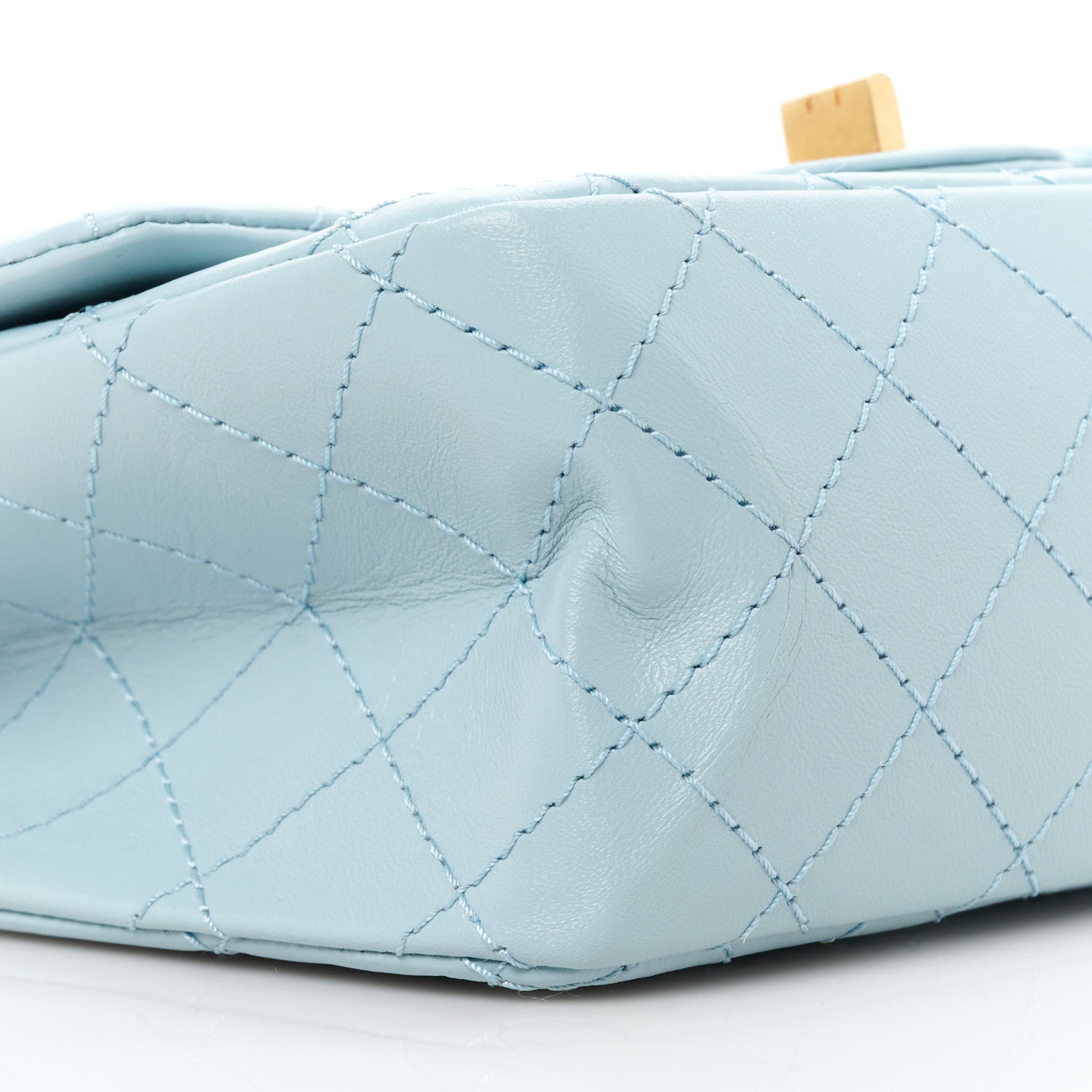 Chanel Aged Calfskin Quilted 2.55 Reissue Mini Flap Light Blue 10 of 12