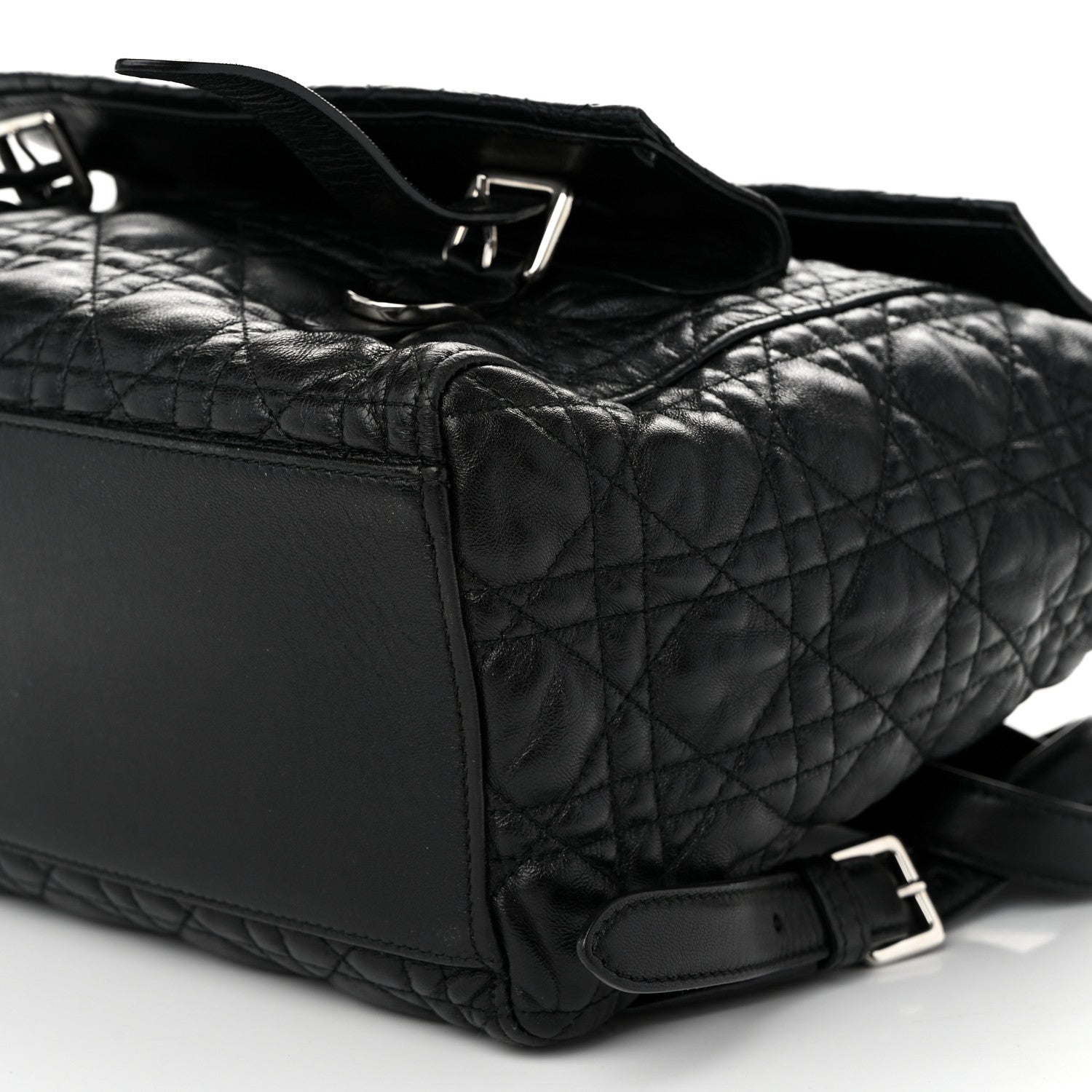 Christian Dior Lambskin Cannage Large Stardust Backpack Black 10 of 12