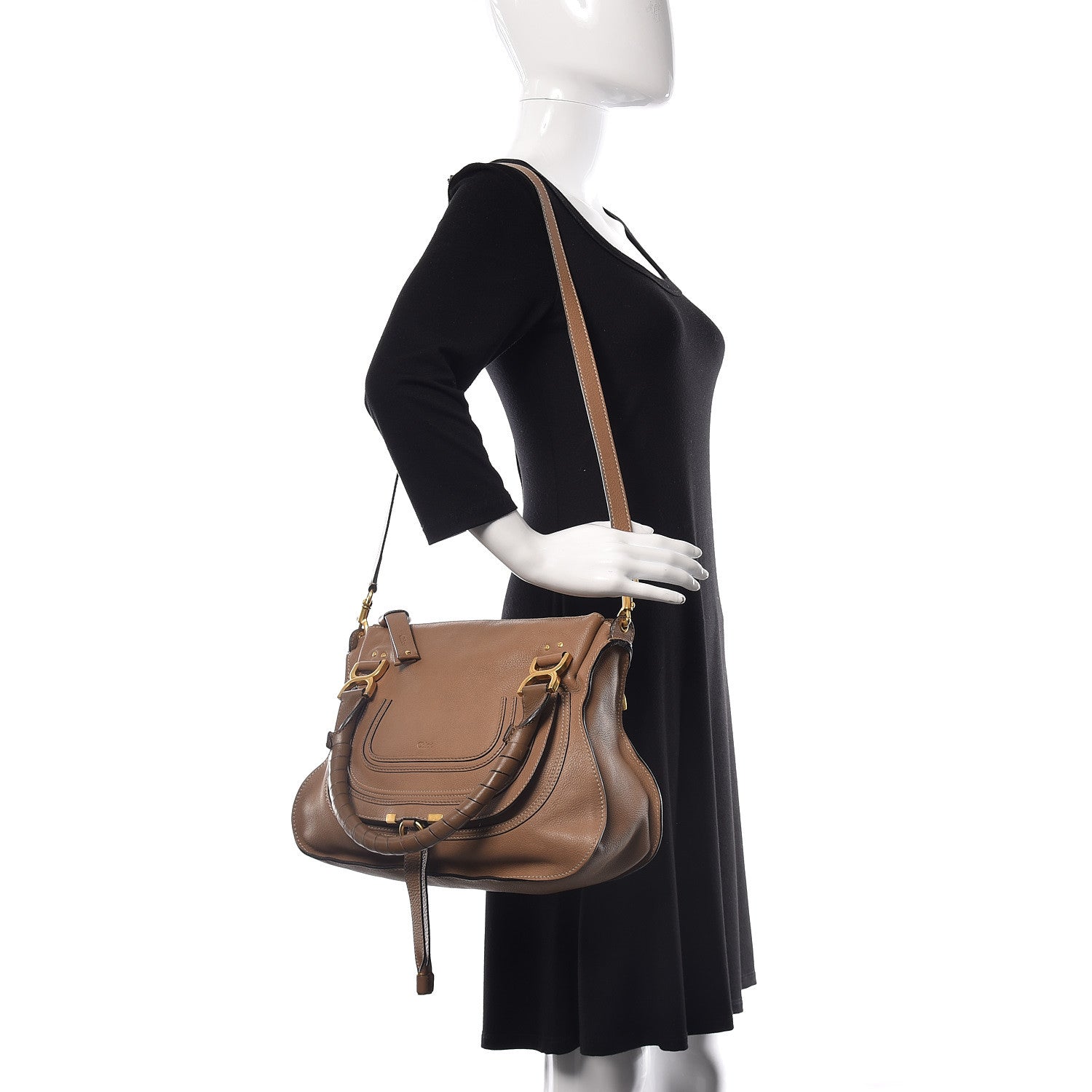 Chloe Calfskin Medium Marcie Satchel Nut 2 of 9