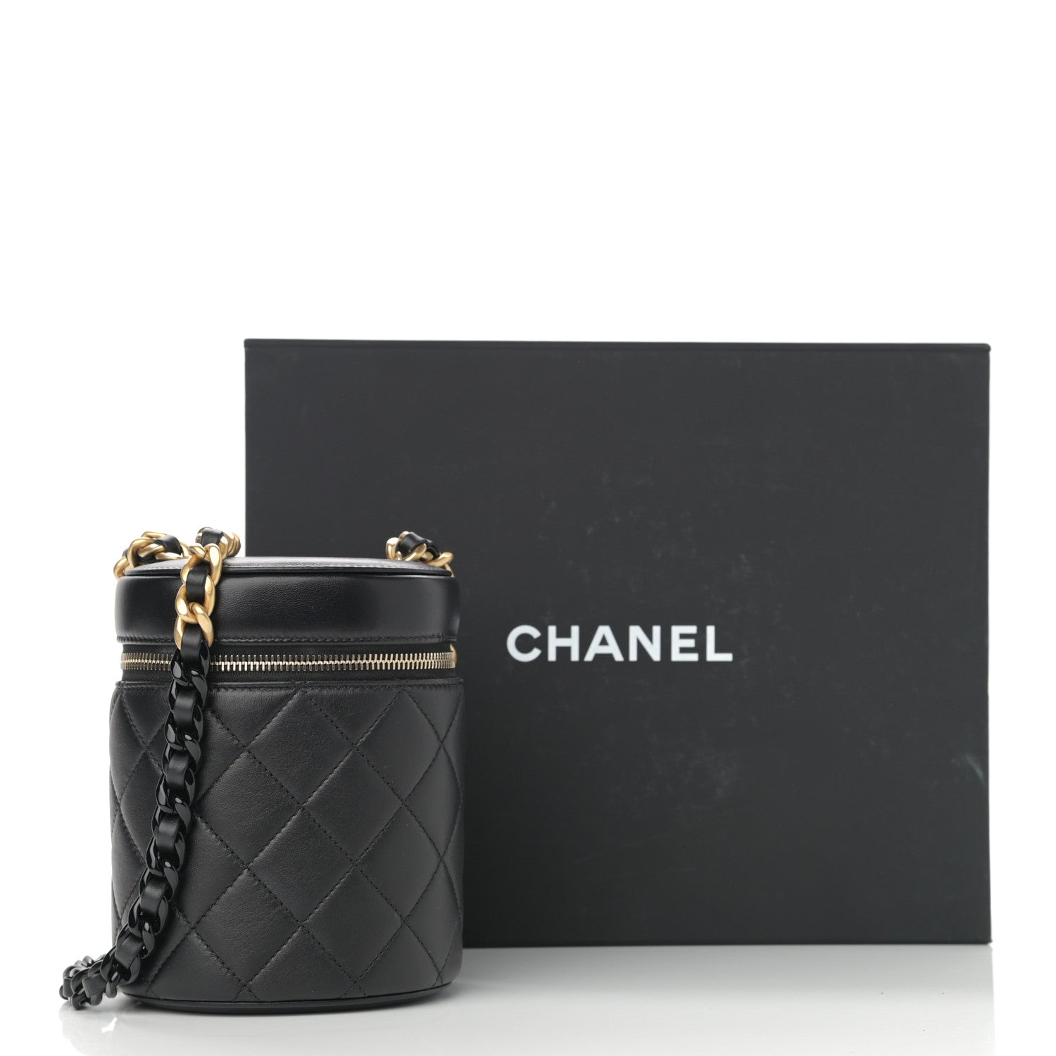 Chanel Lambskin Quilted Small Vanity Case Black 14 of 14