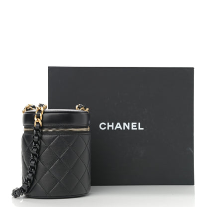 Chanel Lambskin Quilted Small Vanity Case Black 14 of 14