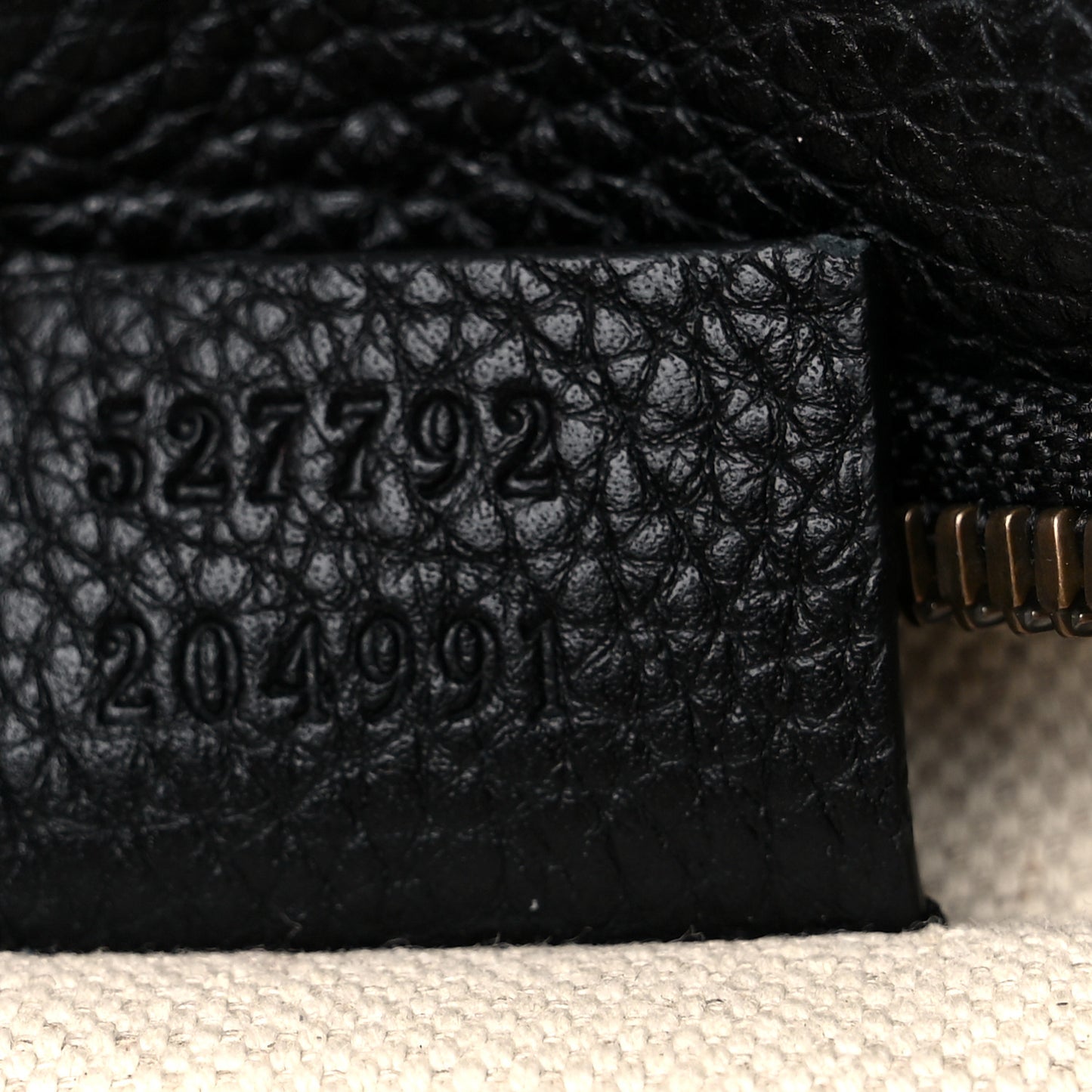 Grained Calfskin Small Logo Belt Bag Black
