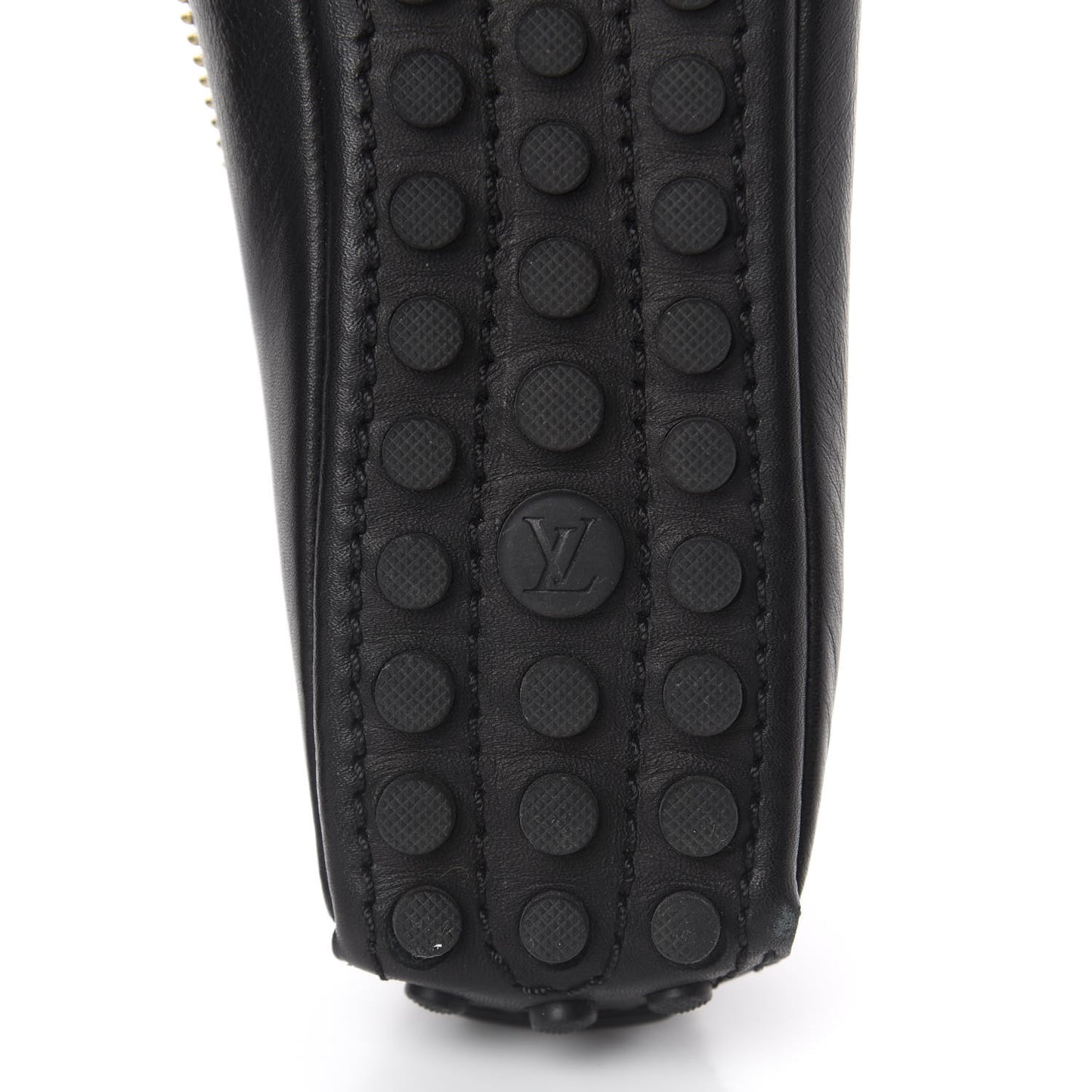 Calfskin Zip Oxford Ballerina Flats 35 Black