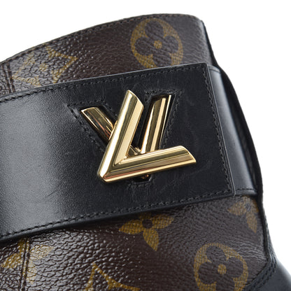 Louis Vuitton Monogram Calfskin Wonderland Flat Ranger Boots 36 Black 20 of 22