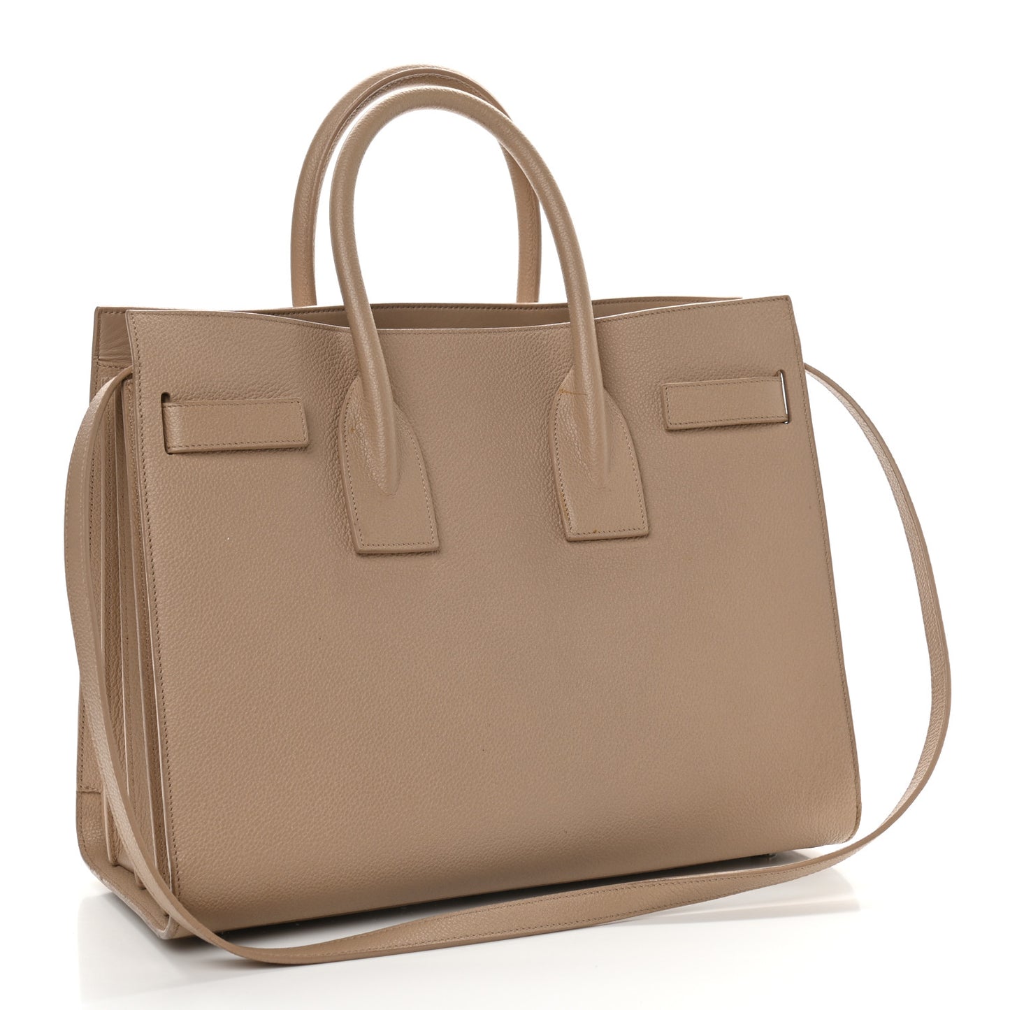 Grained Calfskin Small Sac De Jour Dark Beige