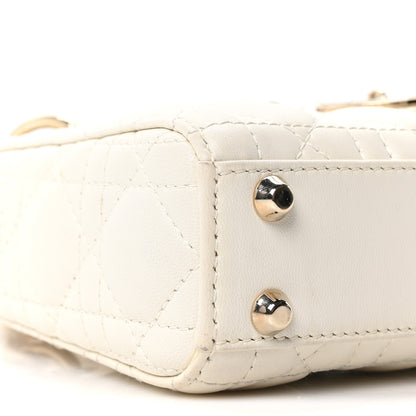 Christian Dior Lambskin Cannage Micro Lady Dior Latte 8 of 10