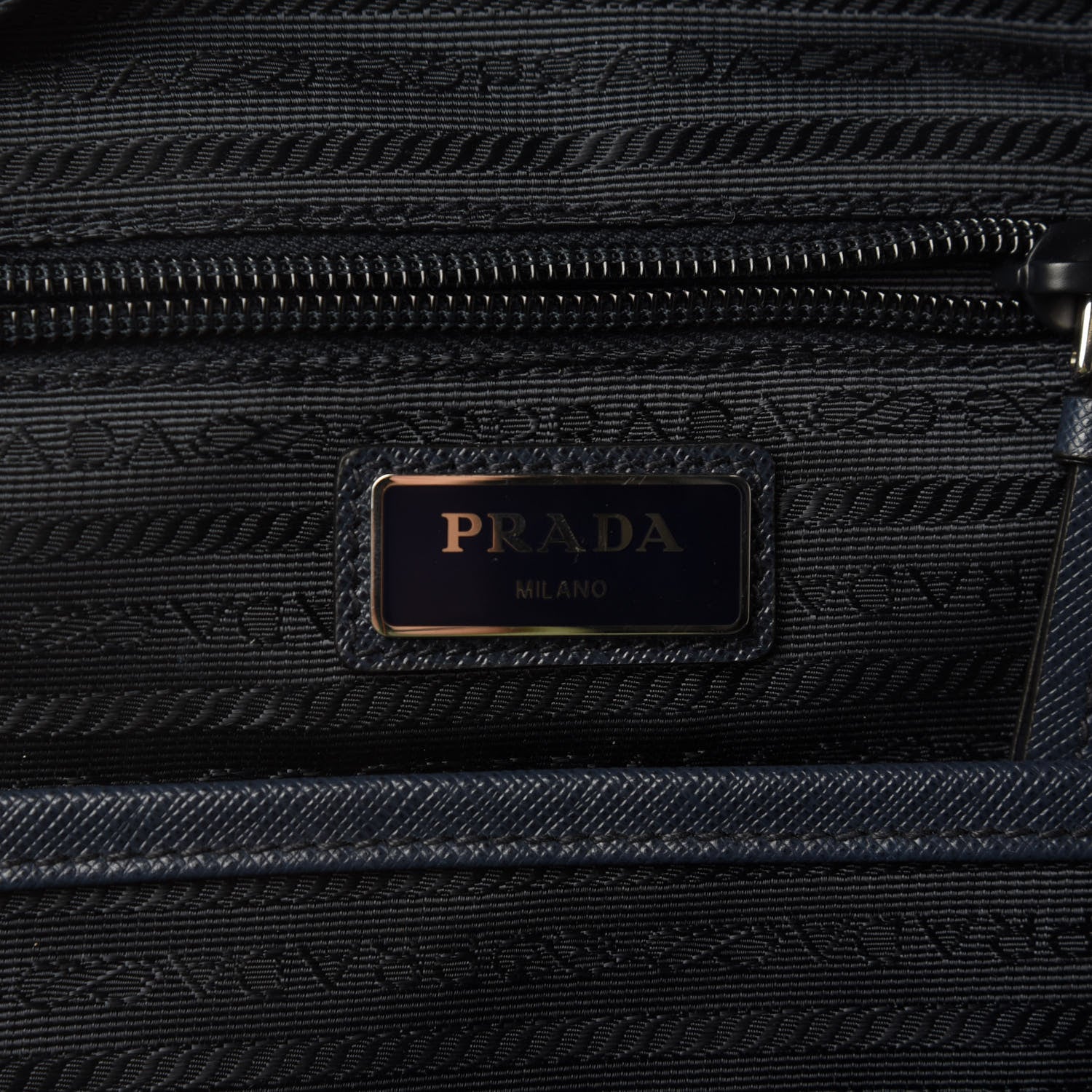 Prada Tessuto Stampato Nylon Otta Print Sling Backpack Black 9 of 12