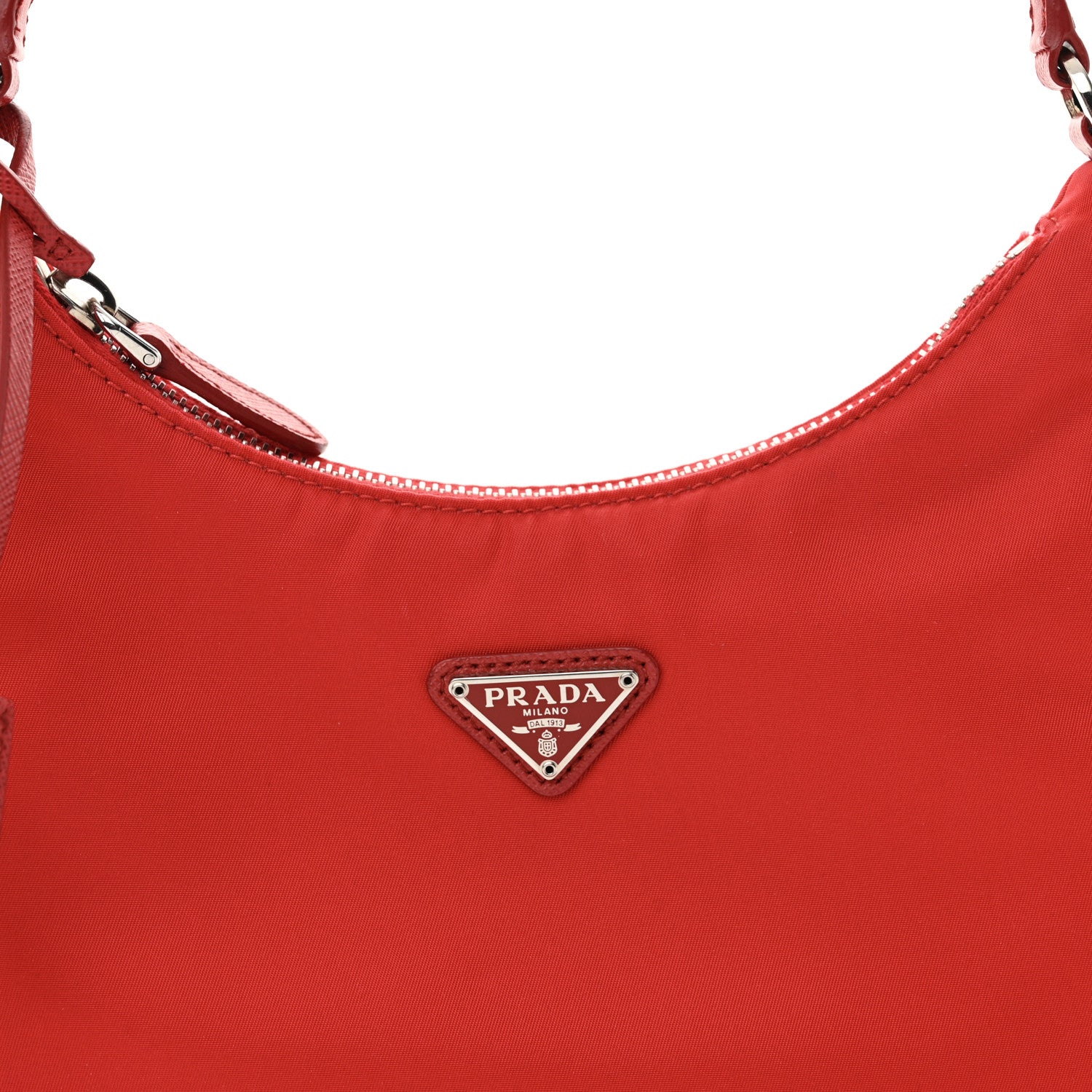 Prada Re-Nylon Saffiano Mini Re-Edition 2005 Bag Rosso 8 of 13