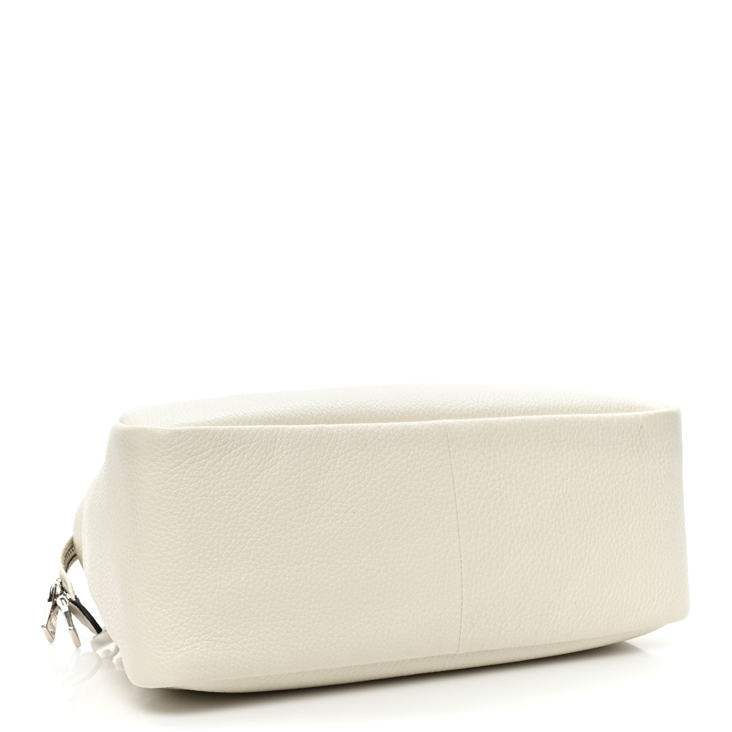 Prada Vitello Daino Soft Medium Zippered Top Handle Bag White 4 of 11