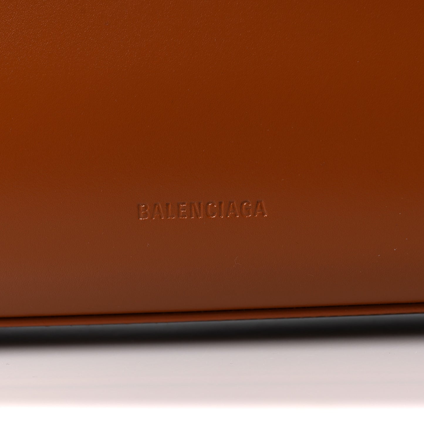 Shiny Box Calfskin Medium Ghost Shoulder Bag Camel