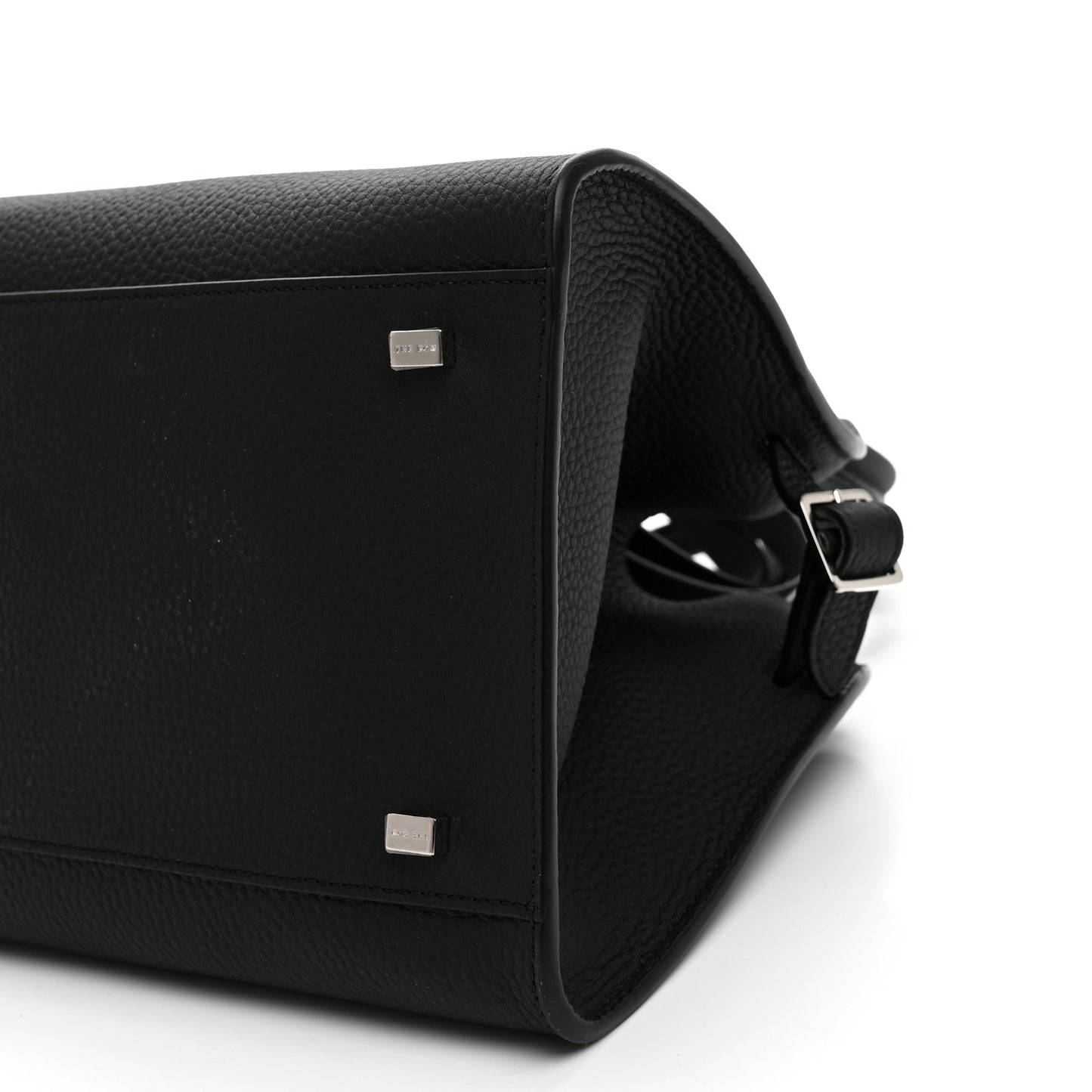 Grained Calfskin Soft Margaux 10 Bag Black