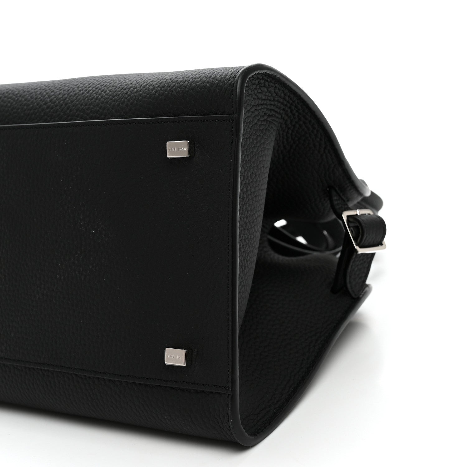 The Row Grained Calfskin Soft Margaux 10 Bag Black 9 of 9