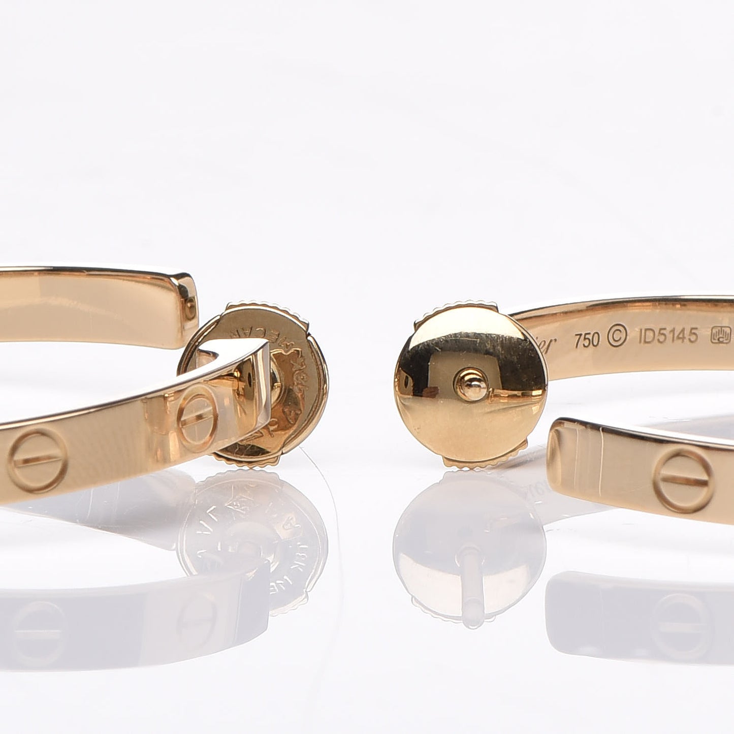18K Yellow Gold Large LOVE Hoop Earrings