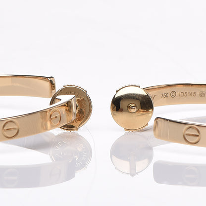 Cartier 18K Yellow Gold Large LOVE Hoop Earrings 4 of 5