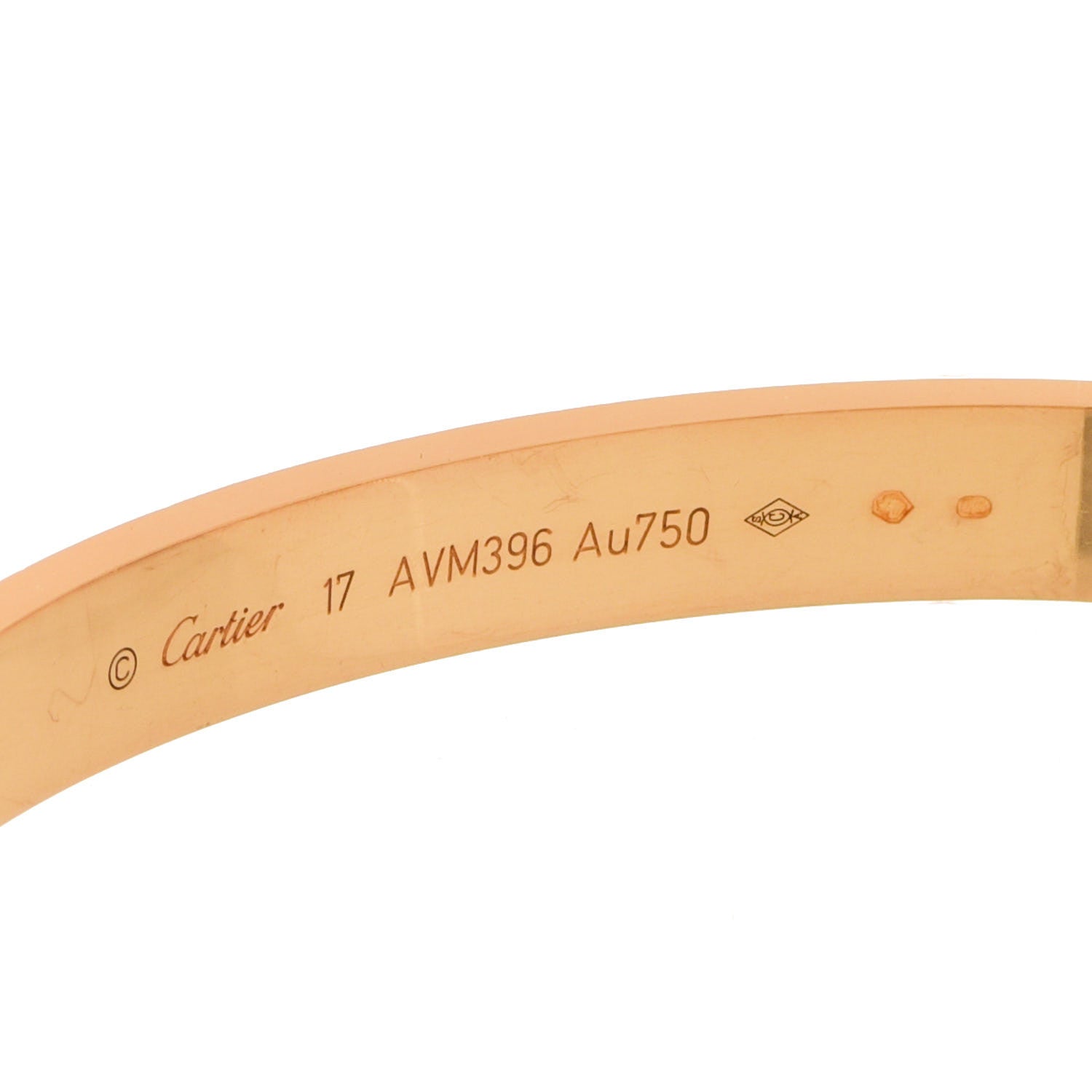 Cartier 18K Yellow Gold LOVE Bracelet 17 5 of 7