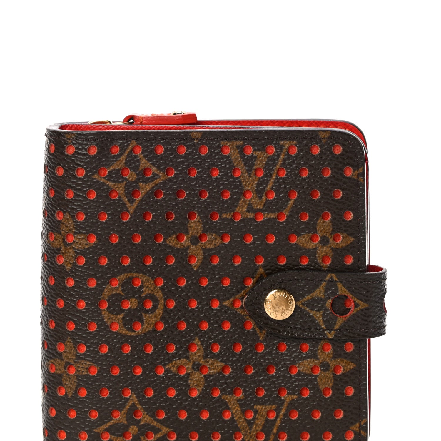Louis Vuitton Monogram Perforated Compact Zipped Wallet Orange 7 of 11