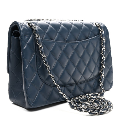 Chanel Lambskin Quilted Jumbo Double Flap Navy 3 of 10