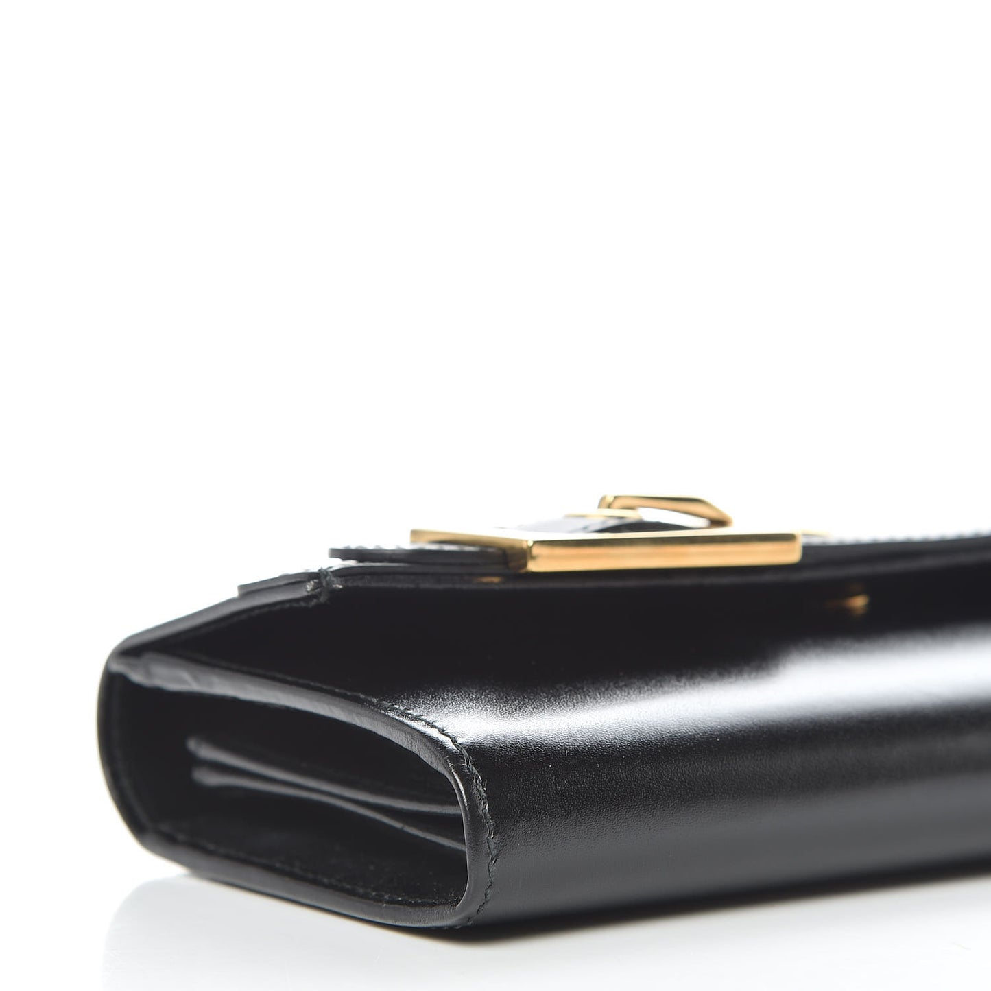 Calfskin Buckle Wallet Black