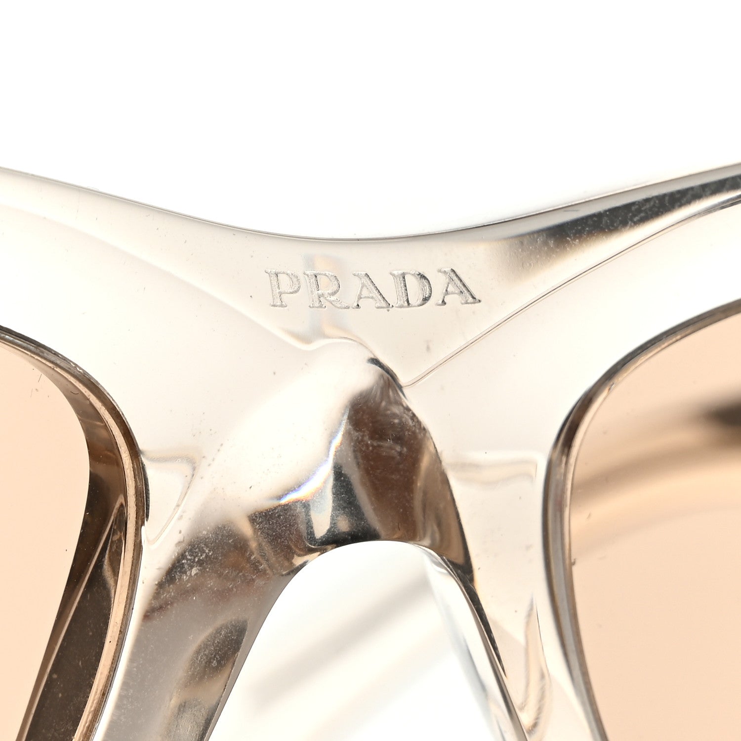 Prada Cat Eye Sunglasses SPR 13Z Transparent Beige 7 of 8