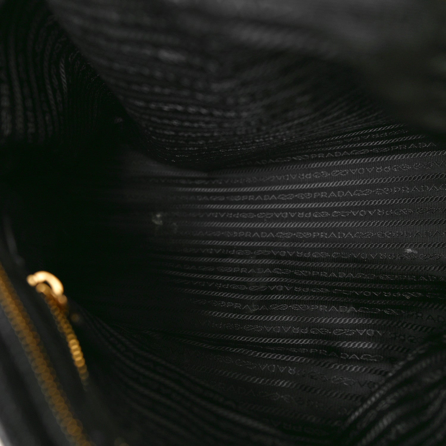 Prada Glossy Calfskin Triangle Large Bonnie Shoulder Bag Black 5 of 13