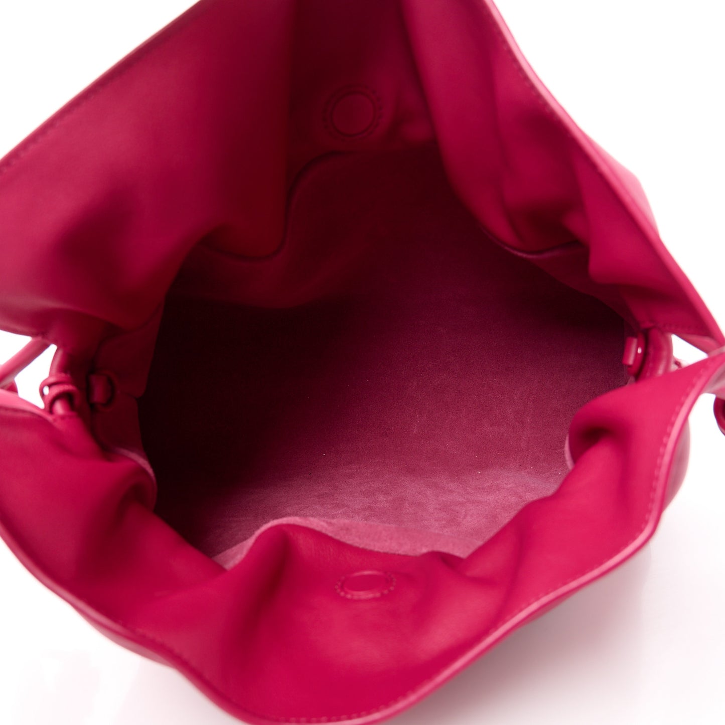 Satin Calfskin Monochrome Flamenco Knot Clutch Ruby Red Glaze